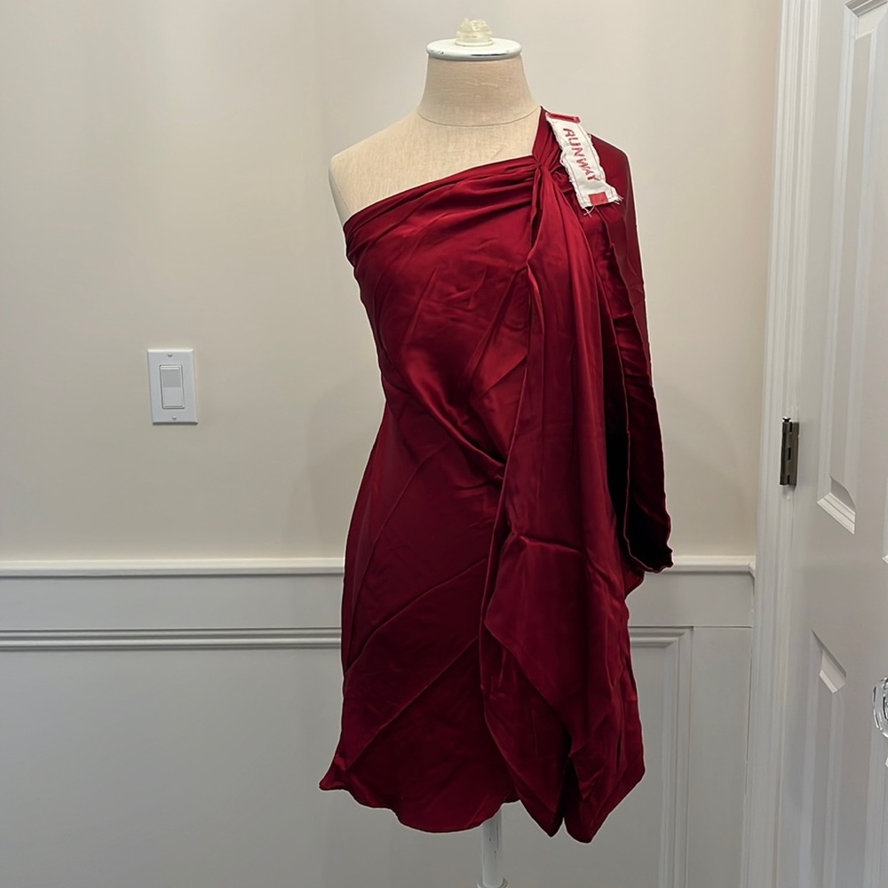 Karen Zambos Vintage Couture Runway Red Dress NWT